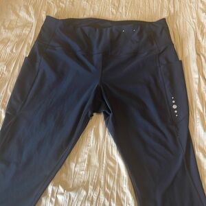 X navy Capri Athletic Workout Leggings